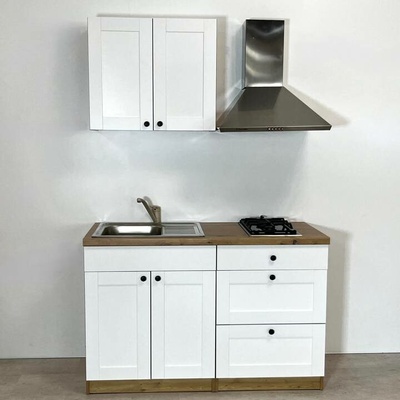 Kuchynský blok RUSTIK II 130 cm dub artisan/biela