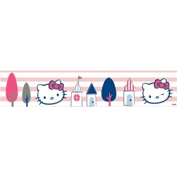 IMPOL TRADE 701 Samolepiace bordúry Hello Kitty, rozmer 5 m x 10,6 cm