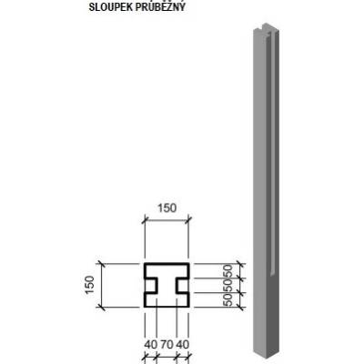 DITON LINIE KAMENE QUICK WALL STONE Sloupek koncový 200 hnědý mix 15/15/290cm