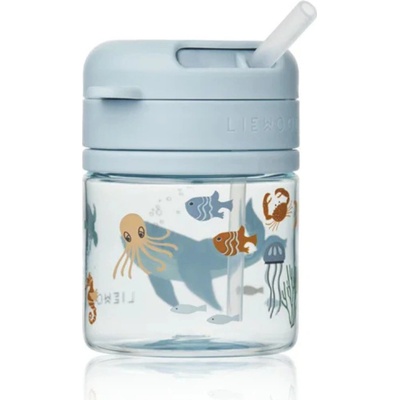 Liewood tritanový hrneček s brčkem Pavia Sea creature / Sandy 280ml