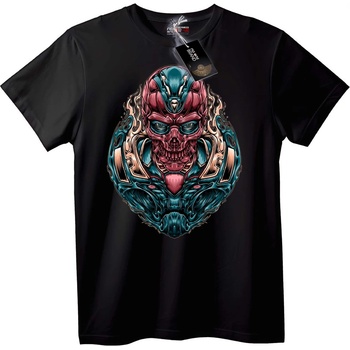 NOONEBRAND Тениска Кибер Череп - S, Black