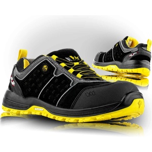 VM Footwear Vm footwear indiana 8125-s1pl esd / Ниски предпазни esd обувки s1pl, без метални части - черно/жълто 36 (8125-s1plesd-36)