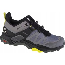 Salomon Pánské turistické boty X Ultra 4 GTX quiet shade black evening primrose šedé