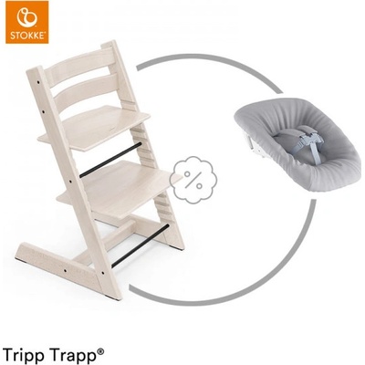 Stokke Tripp Trapp Whitewash + novorozenecký set