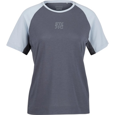 Stoic Дамска фланелка с къс ръкав за колоездене Stoic Women's PerformanceMerino LofsdalenSt. MTB S/S Cycling jersey - Sky Blue / Ink Grey - размер XXL (156-2841-0316)