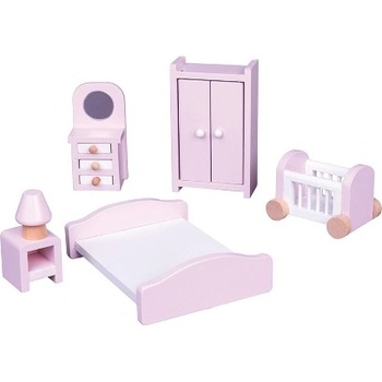 Lelin toys - Дървени мебели за игра - Спалня