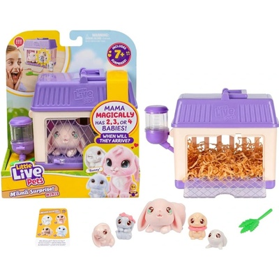 Little Live Pets hračka zvířátko králík maminka + malí králíčci a doplňky, LLP26625