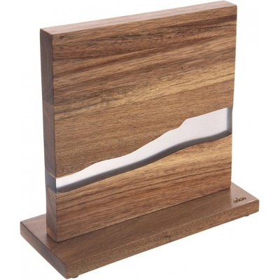 Stojan na nože akácie/resin oboustranný magnetický RIVER – Zbozi.Blesk.cz