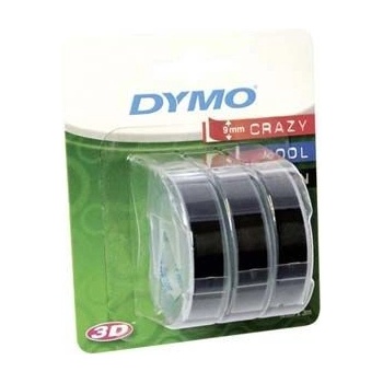 DYMO Originální páska 3D S0847730 3ks do tiskárny štítků OMEGA 9mm x 3m černý podklad (S0847730)