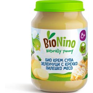 BioNino БИО крем супа зеленчуци с крехко пилешко месо 8м+ 190 г