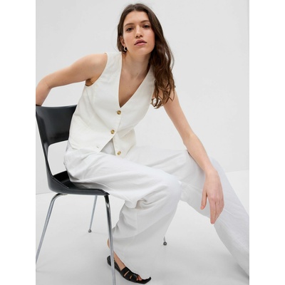 GAP Ленена жилетка GAP GAP | Byal | ЖЕНИ | M