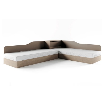 Bogdan Furniture I Ъглови легла Mod 2001, Мока/Лате