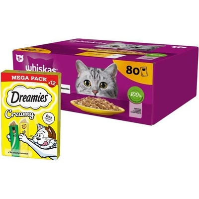 WHISKAS Poultry feast in jelly 80 x 85 g