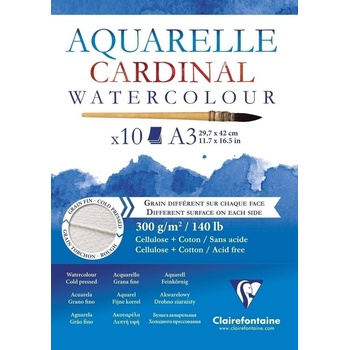 Clairefontaine Cardinal Glued Pad Скицник 10 A3 300 g (96184C)