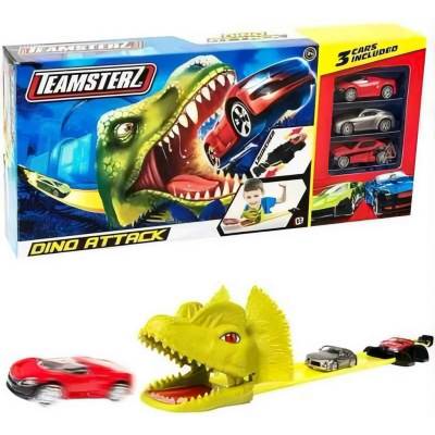 Halsall Teamsterz dráha dinosaurus se 3 autíčky