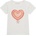 GUESS Тениска в бяло за момиче с текстилно сърце и надпис Guess