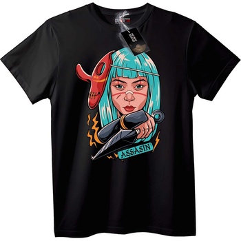 NOONEBRAND Тениска Аниме Убиец - 2XL, Black