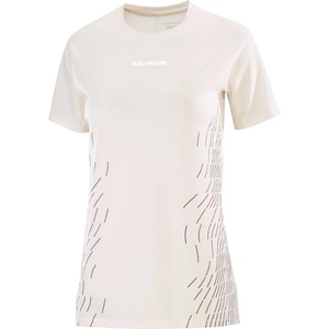Salomon Дамска тениска Salomon Women's Sense Aero S/S Tee GFX Running shirt - Whisper White / White (916-5912-0214)