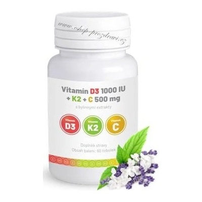 OKG Vitamín D3 1000 IU + K2 + C 500 mg 60 tablet