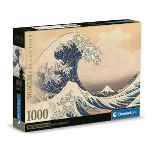 Clementoni Puzzles 1000 Compact Museum Hokusai: La Grande Onda