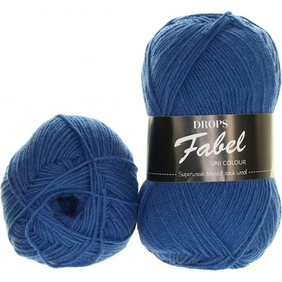 Drops Fabel uni colour 108 modrá
