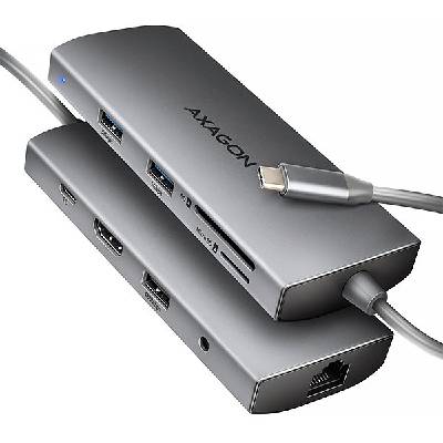 AXAGON HMC-8HLSA, USB 5Gbps hub, 3x USB-A, HDMI 4k/ 60Hz, RJ-45 GLAN, SD/ microSD, audio, PD 100W HMC-8HLSA