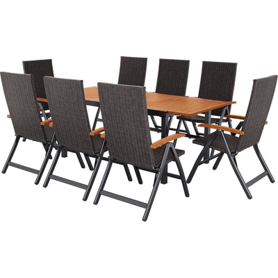 LIVARNO Sada zahradního nábytku Valencia, 9dílná, hnědá – Zbozi.Blesk.cz