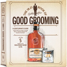 18.21 Man Made Book of Good Grooming mycí gel na tělo a vlasy 532 ml + olej na vlasy, vousy a tělo 60 ml dárková sada