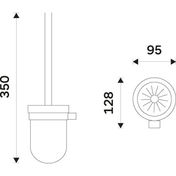 Nimco Nava WC štětka chrom 28094KU
