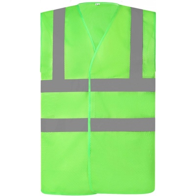 YOKO Hi-Vis síťovaná bezpečnostní vesta lime 79W12012202
