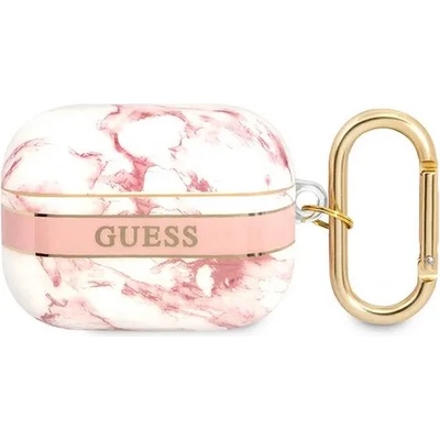 Guess GUAPHCHMAP калъф за AirPods Pro, розов, Marble Strap Collection (GUAPHCHMAP)