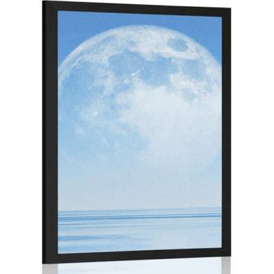 Plakát měsíc nad mořem - 40x60 black