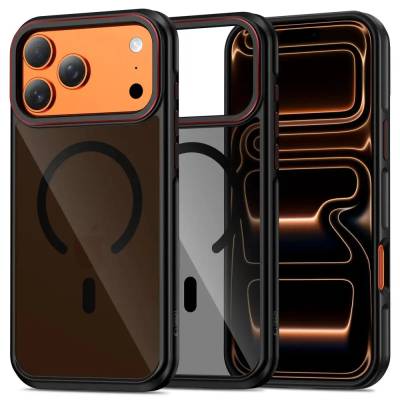 Tech-Protect Калъф Tech-Protect MagHybrid MagSafe за iPhone 17 Pro Max - черен и червен (5906302330447)