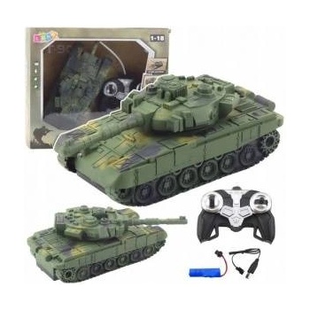 LEAN Toys Remote Controlled Military Tank T90 with Lights and Sounds Green 1: 18