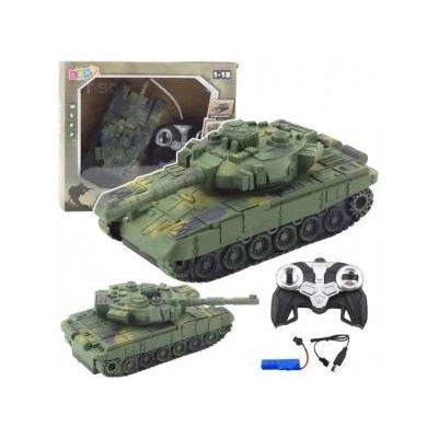 LEAN Toys Remote Controlled Military Tank T90 with Lights and Sounds Green 1: 18
