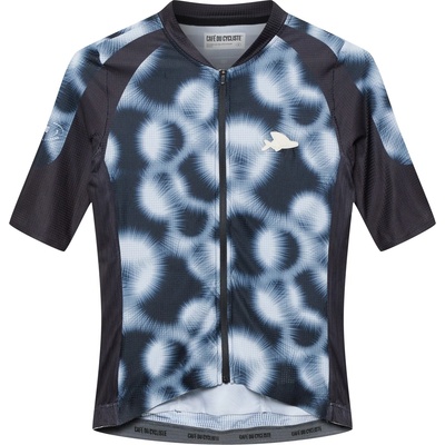 CafÉ du cycliste Мъжка фланелка с къс ръкав за колоездене CAFÉ DU CYCLISTE Angeline Cycling jersey - Supersonic Horizon Grey (056-4289-0213)