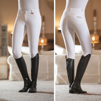 Lauria Garrelli Rajtky Basic s celokoženým sedem full seat dámské bílé – Sleviste.cz