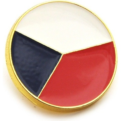 Odznak (pins) vlajka Česká republika 3,5 cm - farebný
