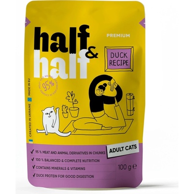 Half & Half Adult Cat kousky v omáčce kachna 100 g