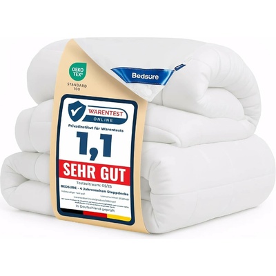 BEDSURE letní prošívaná přikrývka 150 GSM bílá 200x200