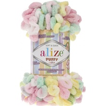 Alize příze Puffy color 5862 pastelová barevná