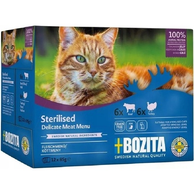 Bozita Sterilised morka a hovadzie v želé 12 x 85 g