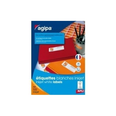 Etikety inkjet 63,5x33,9mm Agipa A4 100 hárkov AG119841