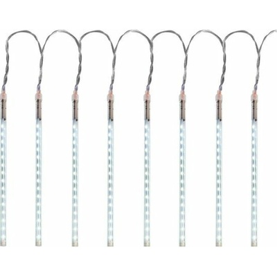 Reťaz, 720 LED studená biela, 24 cencúľov, 230 V, 50 Hz, IP44, exteriér, 7,50 x 0,30 m