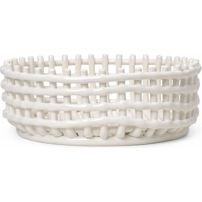 Ferm Living Košík Ceramic Centrepiece off-white