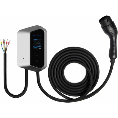 Auxus Wallbox 22kW nabíjacia stanica pre elektrické vozidlá aplikácia 5m kábel VCS-Z21-22S-5m silver