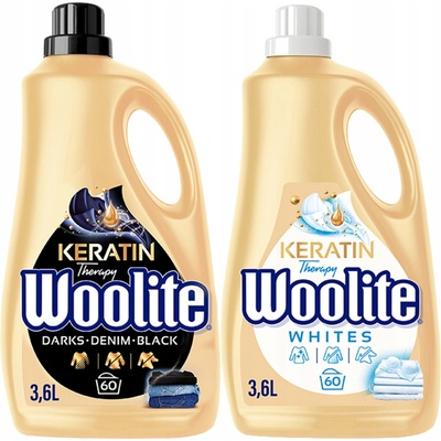 Woolite tekutý prací prostriedok na čierne a biela prádlo 2 x 3,6 l