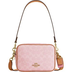 Coach Дамска чанта Coach Mini Carey Crossbody In Signature Canvas, Розова пудра (CEK74-PINK)