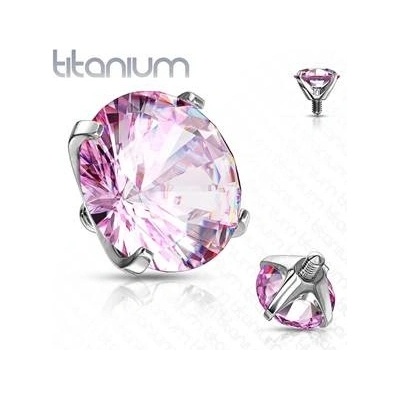 Šperky4U náhradní kamínek k labretě titan závit TIT1069-03P
