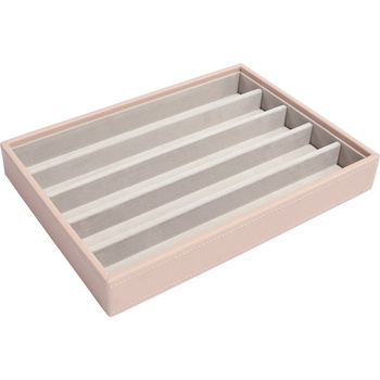 Stackers Ковчеже за бижута Stackers петкамерна cлassic кадифено светлорозово (73776)